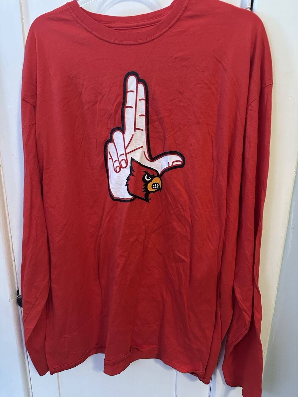 Louisville Cardinals Fanatics Long Sleeve T-Shirt Red 3XL UofL NCAA